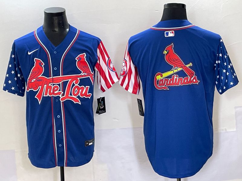 Men 2025 St.Louis Cardinals Blank Blue a generation of national flags Joint Name Nike MLB Jersey style 3->st.louis cardinals->MLB Jersey